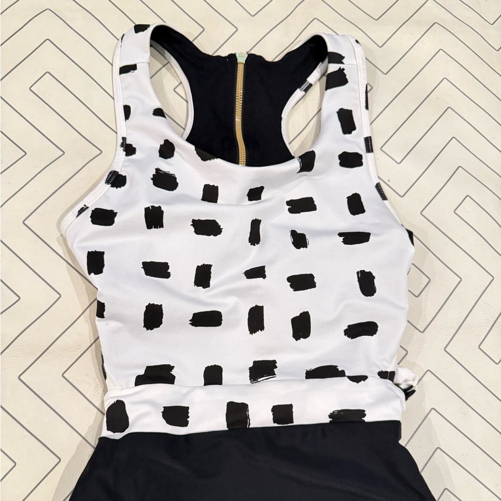 Albion White and Black One Piece Swimsuit - Picture 2 of 14